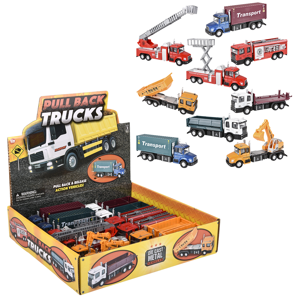 Diecast - PULL BACK TRUCK ASSORTMENT