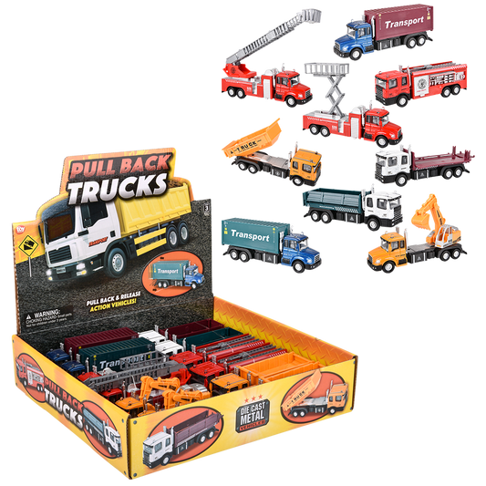 Diecast - PULL BACK TRUCK ASSORTMENT