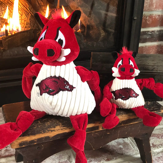 Arkansas Tusk the Razorback Knottie Plush Dog Toy