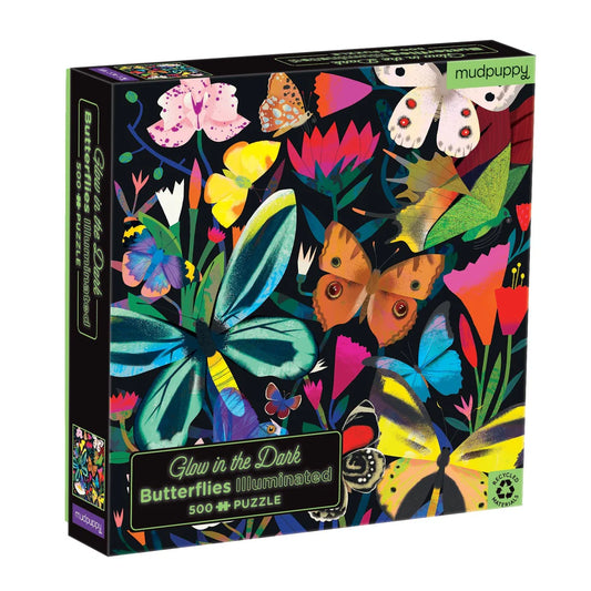 Glow Family Butterflies Illuminated 500 Piece Puzzle