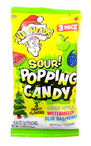 Warheads Xmas Sour 3pk Popping Candy, .74oz