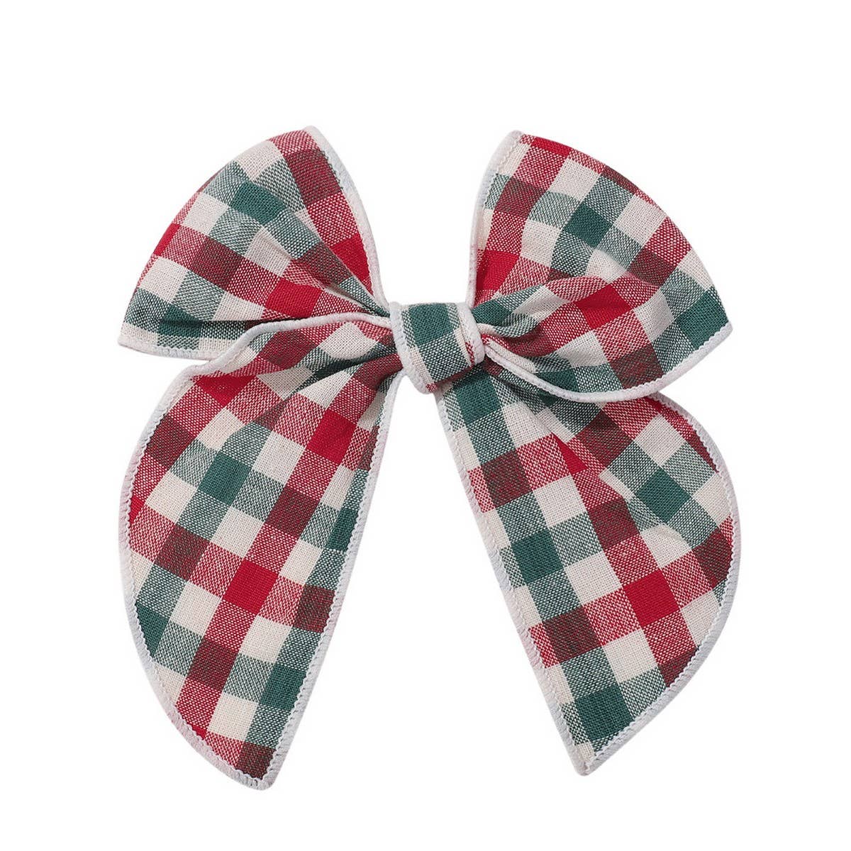 Vintage Plaid Bow Hair Clip for Kids