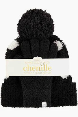 CHENILLE BEANIE AND GLOVES
