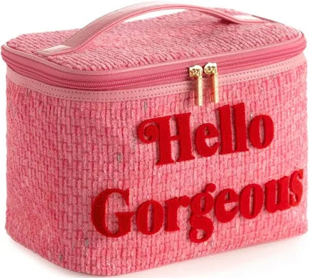 Hello Gorgeous Cosmetic Case, Pink