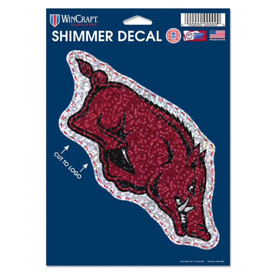Arkansas Razorbacks Shimmer Decal